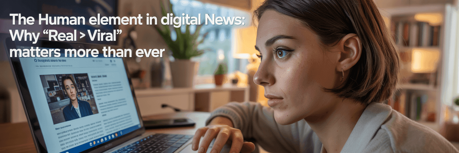 The human element in digital news: Why ‘real > viral’ matters more than ever