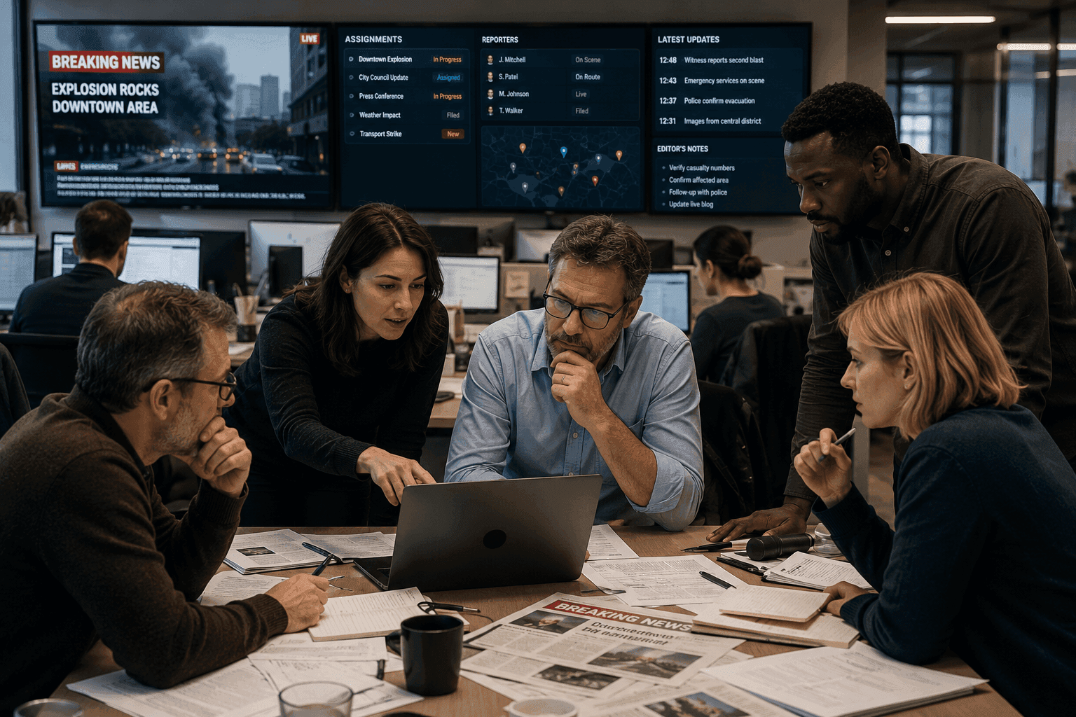 Breaking news coordination without WhatsApp