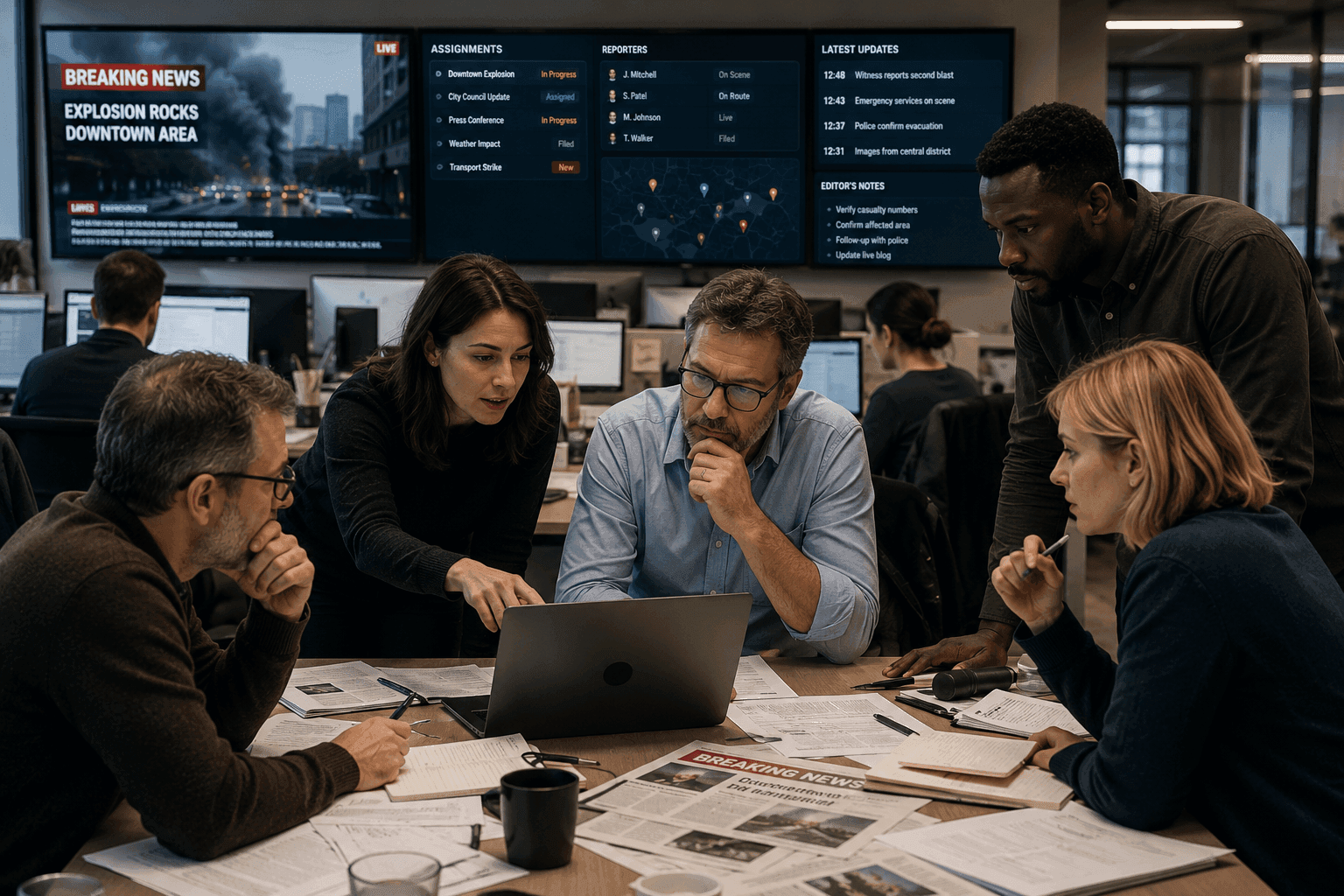 Breaking news coordination without WhatsApp