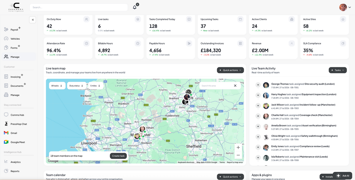 Cerebera: Best field ops software for teams that work on-site