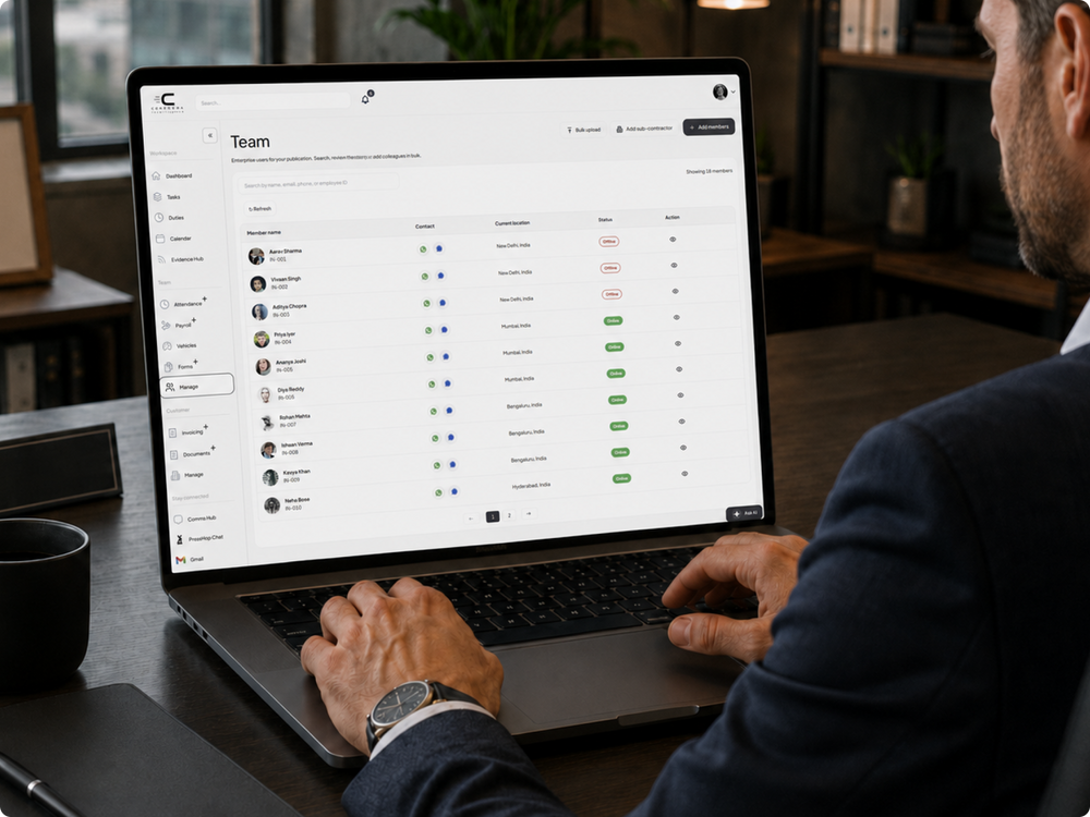 One live calendar for every operative and every site so you have no clashes or missed slots.
